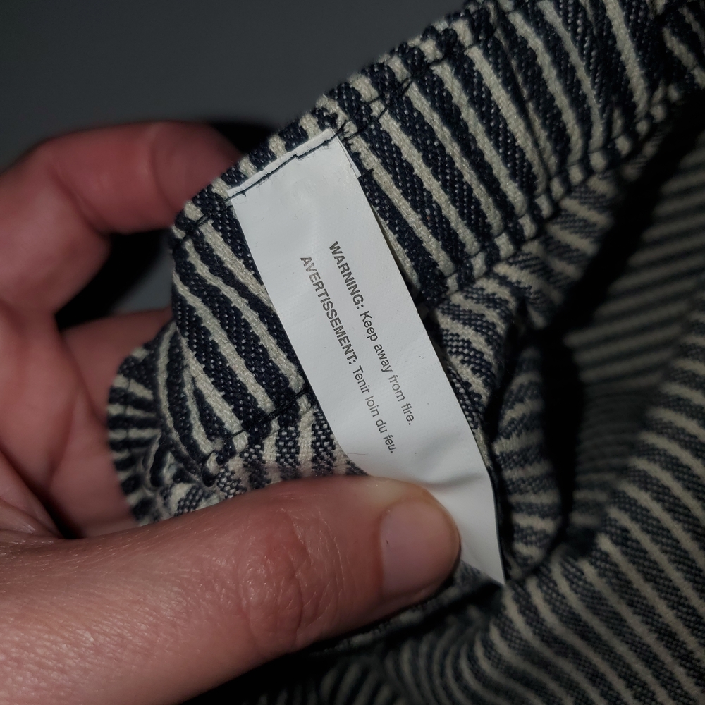 Striped Engineer Cap With Patch - image 2